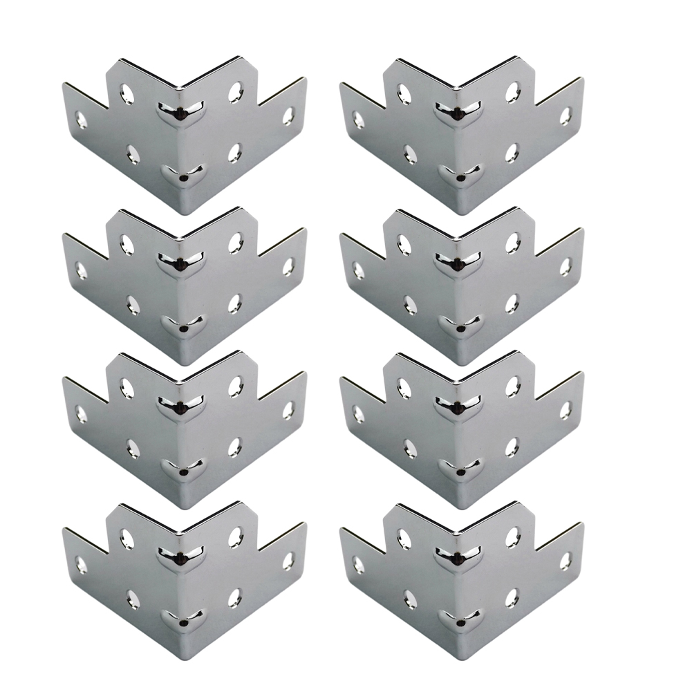 Home Improvement Stores - 8-teiliges Set Flightcase-Eckhalterungen, Rechtwinklige Stützhalterungen, Kanten-Schutzabdeckungen,