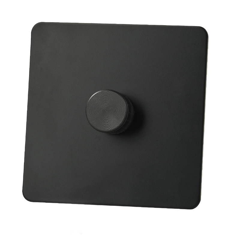 Home Improvement Years - 13A UK-Steckdose Wand-Drucktastenschalter Hochwertige mattschwarze Edelstahlplatte