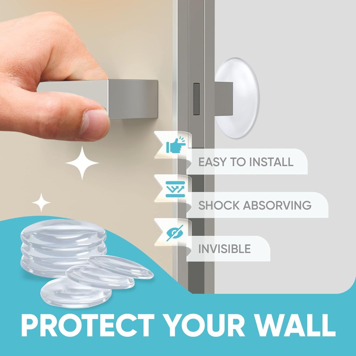 Home Improvement Noise - Selbstklebende Anti-Kollisions-Pads aus Silikon, transparente, geräuschreduzierende