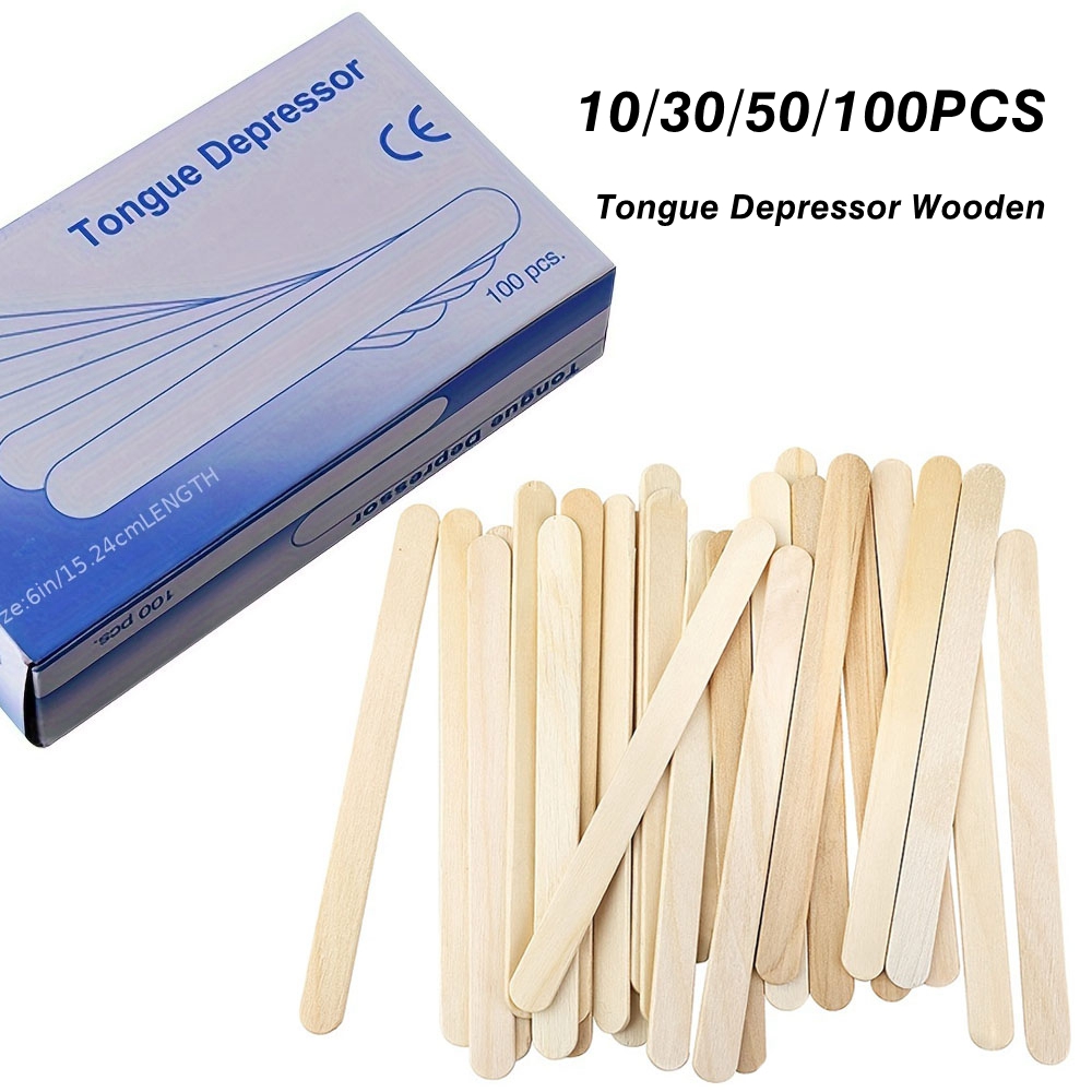 10/30/50/100PCS Einweg Zunge S – Wood Filler Stick Bewertung und Preis